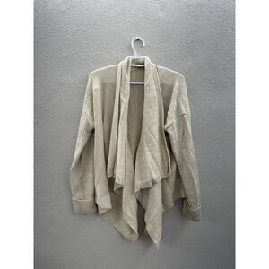 Venus Womens Cardigan Size XL Tan Knit Long Sleeve Open Front Sweater